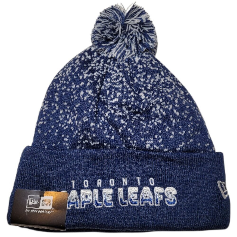 Toronto Maple Leafs Beanie New Era Cuffed Knit Hat With Pom NWT Hockey NHL